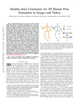 Double-chain Constraints for 3D Human Pose Estimation in Images and
  Videos