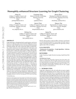 Homophily-enhanced Structure Learning for Graph Clustering
