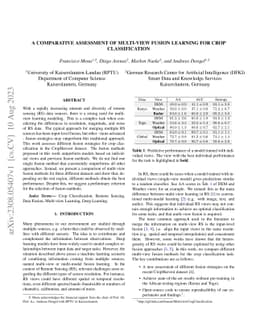 A Comparative Assessment of Multi-view fusion learning for Crop
  Classification