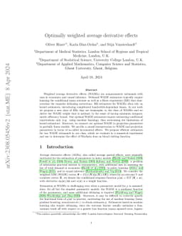 Optimally weighted average derivative effects