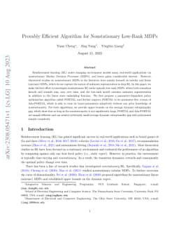 Provably Efficient Algorithm for Nonstationary Low-Rank MDPs