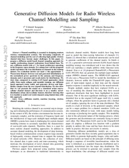 Generative Diffusion Models for Radio Wireless Channel Modelling and
  Sampling