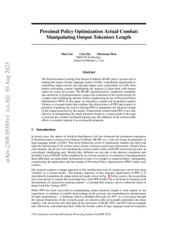Proximal Policy Optimization Actual Combat: Manipulating Output
  Tokenizer Length