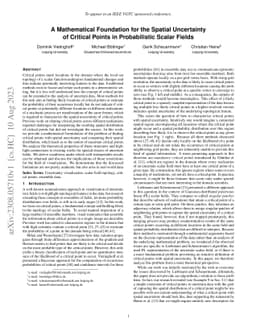 A Mathematical Foundation for the Spatial Uncertainty of Critical Points
  in Probabilistic Scalar Fields