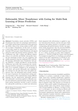 Deformable Mixer Transformer with Gating for Multi-Task Learning of
  Dense Prediction