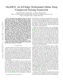 OrcoDCS: An IoT-Edge Orchestrated Online Deep Compressed Sensing
  Framework