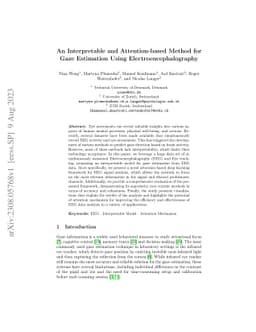 An Interpretable and Attention-based Method for Gaze Estimation Using
  Electroencephalography