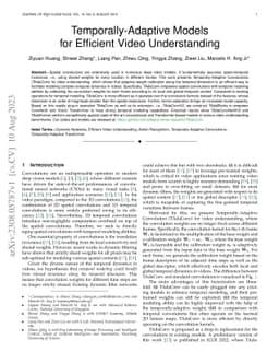 Temporally-Adaptive Models for Efficient Video Understanding