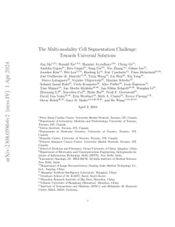 The Multi-modality Cell Segmentation Challenge: Towards Universal
  Solutions