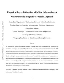Empirical Bayes Estimation with Side Information: A Nonparametric Integrative Tweedie Approach