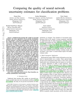 Comparing the quality of neural network uncertainty estimates for
  classification problems