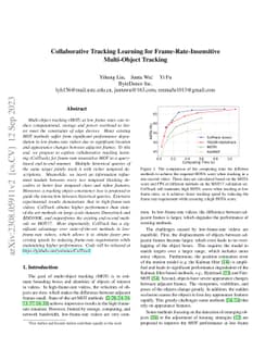 Collaborative Tracking Learning for Frame-Rate-Insensitive Multi-Object
  Tracking