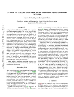 BATINet: Background-Aware Text to Image Synthesis and Manipulation
  Network