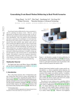 Generalizing Event-Based Motion Deblurring in Real-World Scenarios