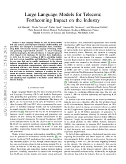 Large Language Models for Telecom: Forthcoming Impact on the Industry
