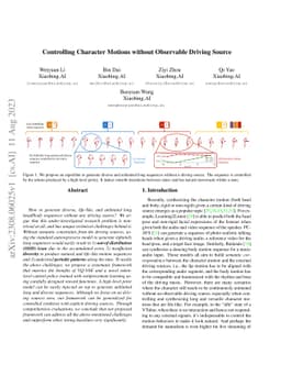 Controlling Character Motions without Observable Driving Source