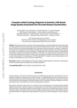 Computer-Aided Cytology Diagnosis in Animals: CNN-Based Image Quality
  Assessment for Accurate Disease Classification