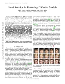 Illumination and Shadows in Head Rotation: experiments with Denoising Diffusion Models