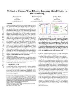 Fly-Swat or Cannon? Cost-Effective Language Model Choice via
  Meta-Modeling