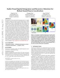 Audio-Visual Spatial Integration and Recursive Attention for Robust
  Sound Source Localization