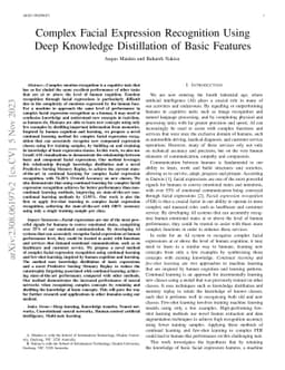 Complex Facial Expression Recognition Using Deep Knowledge Distillation
  of Basic Features