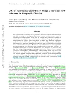 DIG In: Evaluating Disparities in Image Generations with Indicators for
  Geographic Diversity