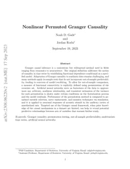 Nonlinear Permuted Granger Causality