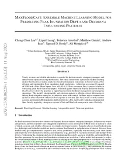 MaxFloodCast: Ensemble Machine Learning Model for Predicting Peak
  Inundation Depth And Decoding Influencing Features