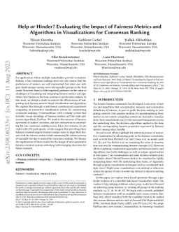 Help or Hinder? Evaluating the Impact of Fairness Metrics and Algorithms
  in Visualizations for Consensus Ranking