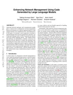 Enhancing Network Management Using Code Generated by Large Language
  Models