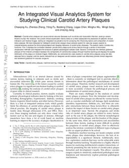 An Integrated Visual Analytics System for Studying Clinical Carotid
  Artery Plaques