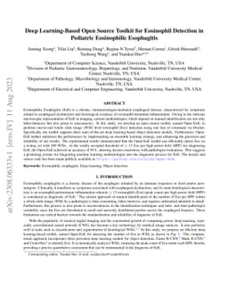Deep Learning-Based Open Source Toolkit for Eosinophil Detection in
  Pediatric Eosinophilic Esophagitis