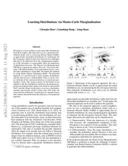 Learning Distributions via Monte-Carlo Marginalization