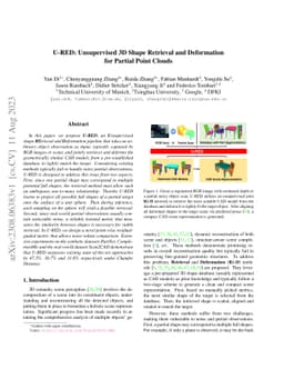 U-RED: Unsupervised 3D Shape Retrieval and Deformation for Partial Point
  Clouds