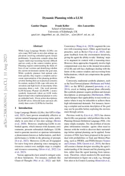 Dynamic Planning with a LLM