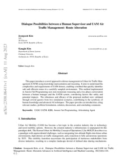Dialogue Possibilities between a Human Supervisor and UAM Air Traffic
  Management: Route Alteration