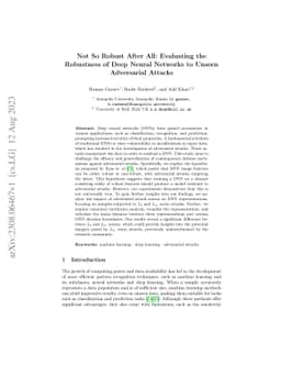 Not So Robust After All: Evaluating the Robustness of Deep Neural
  Networks to Unseen Adversarial Attacks