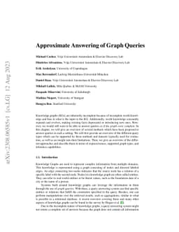 Approximate Answering of Graph Queries
