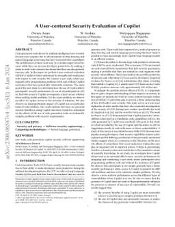 A User-centered Security Evaluation of Copilot