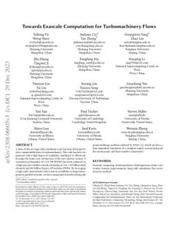Towards Exascale Computation for Turbomachinery Flows