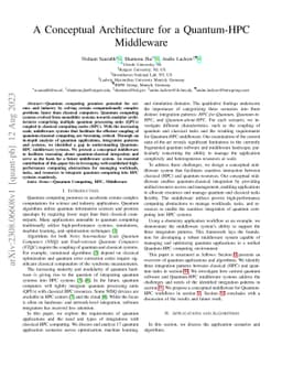 A Conceptual Architecture for a Quantum-HPC Middleware