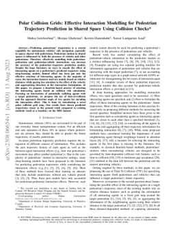 Polar Collision Grids: Effective Interaction Modelling for Pedestrian
  Trajectory Prediction in Shared Space Using Collision Checks