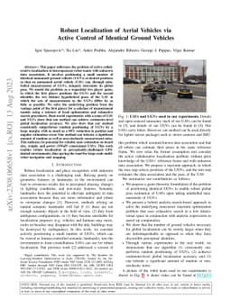 Robust Localization of Aerial Vehicles via Active Control of Identical
  Ground Vehicles