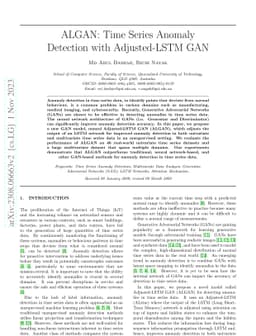 ALGAN: Time Series Anomaly Detection with Adjusted-LSTM GAN