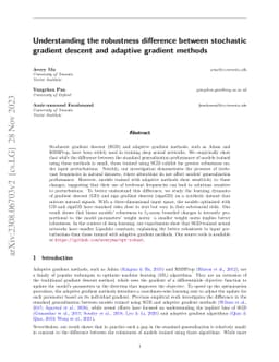 Understanding the robustness difference between stochastic gradient
  descent and adaptive gradient methods
