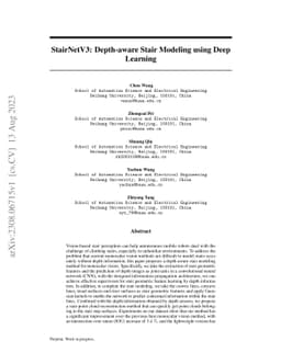 StairNetV3: Depth-aware Stair Modeling using Deep Learning