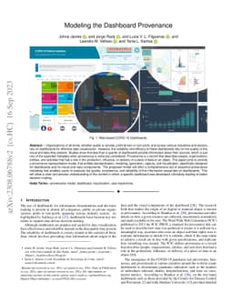 Modeling the Dashboard Provenance