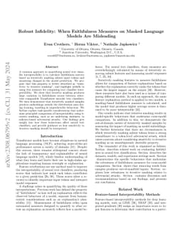Robust Infidelity: When Faithfulness Measures on Masked Language Models
  Are Misleading