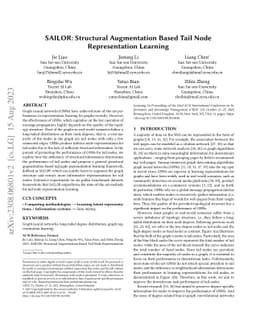 SAILOR: Structural Augmentation Based Tail Node Representation Learning