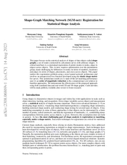 Shape-Graph Matching Network (SGM-net): Registration for Statistical
  Shape Analysis